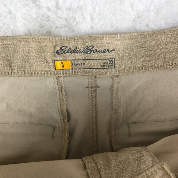 Men's Size 33 EDDIE BAUER 10 Inch TRAVEX Shorts Fishing Hiking Outdoor - Picture 5 of 7